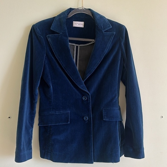 Parker Smith Velvet Blazer Midnight Blue Size Medium - Picture 5 of 9
